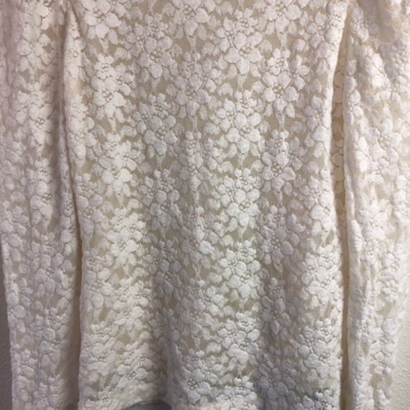 Maje White Floral Lace Long Sleeve Blouse Top - Picture 6 of 9